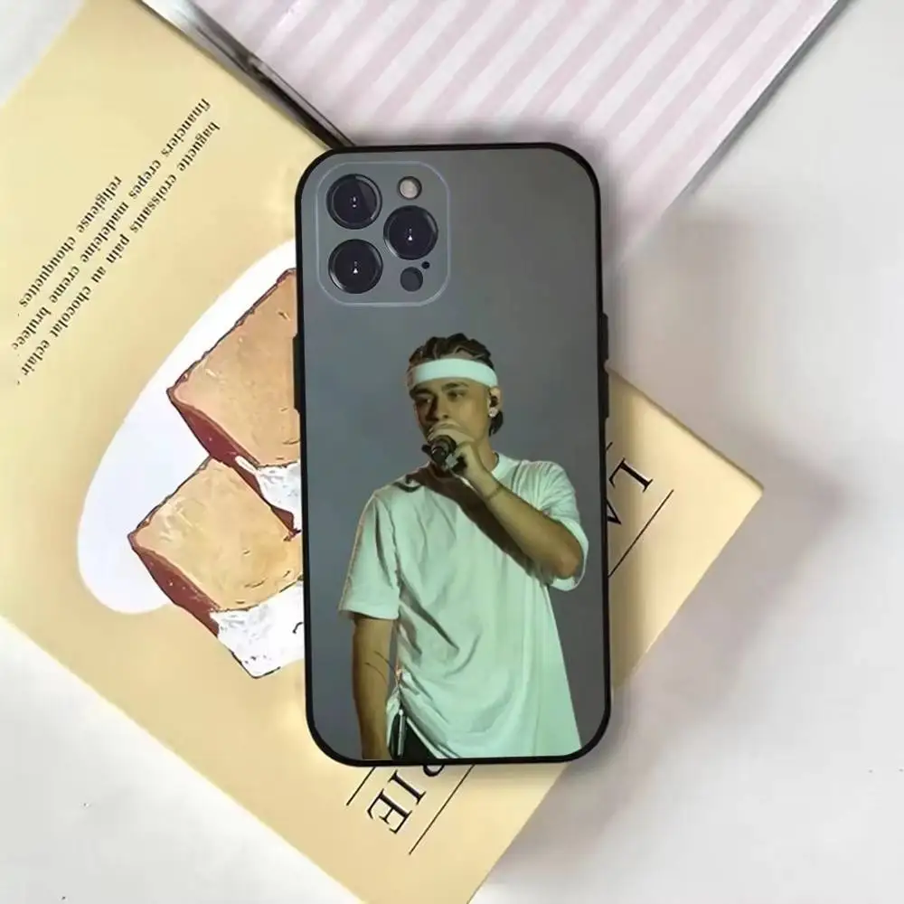 حافظة هاتف Trueno Rapper لهاتف iPhone17,16,15,14,13,12,11 Plus, Pro Max, غطاء أسود ناعم