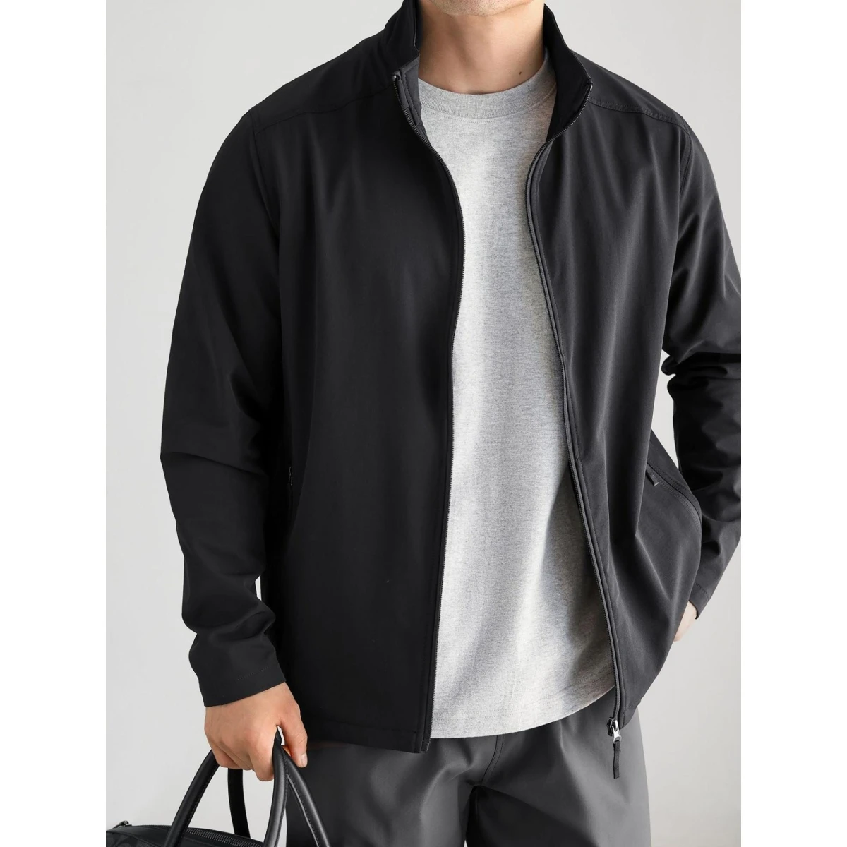 

New 2025 Men's Casual Stand Collar Jaet Coat Large Size Loose Windproof Spring Autumn Sports Leisure Top for Youth