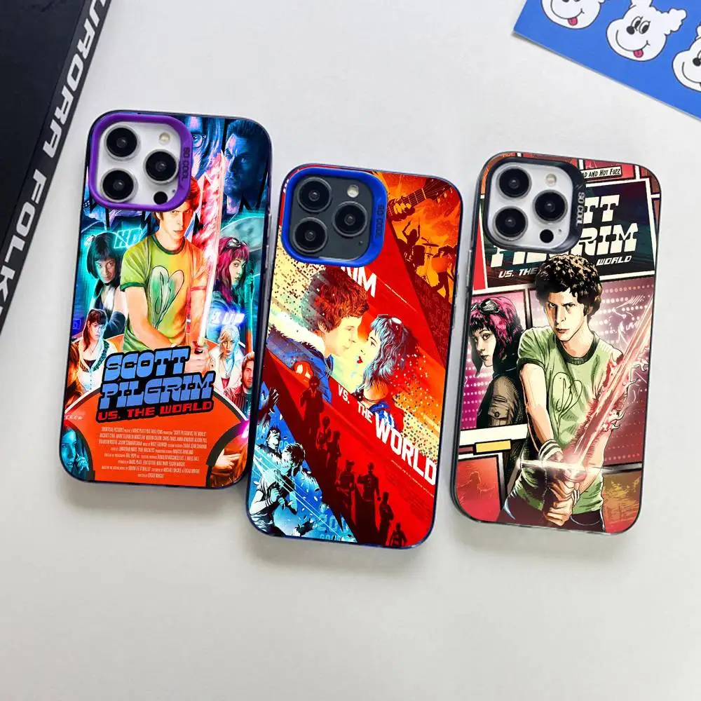 Komödie-Film Scott Pilgrim VS The World Handyhülle für iPhone 17 16 15 14 13 Pro 12 11 Pro Max PLUS Farbige Rückseite