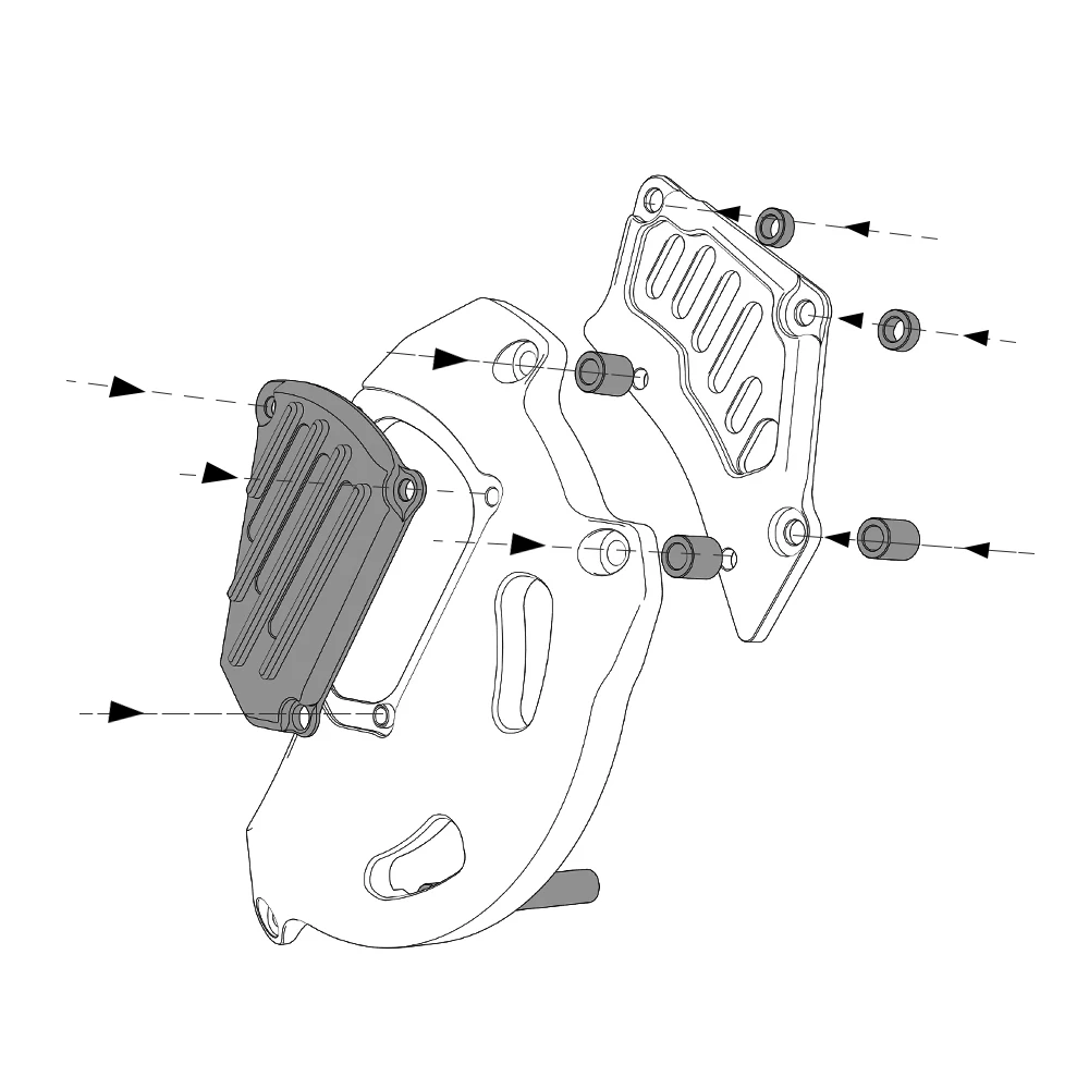 Untuk CFMOTO CF MOTO 450MT 450 MT IBEX450 IBEX 450 2024 2025 aksesori motor sisi kanan mesin Case Guard penutup pelindung