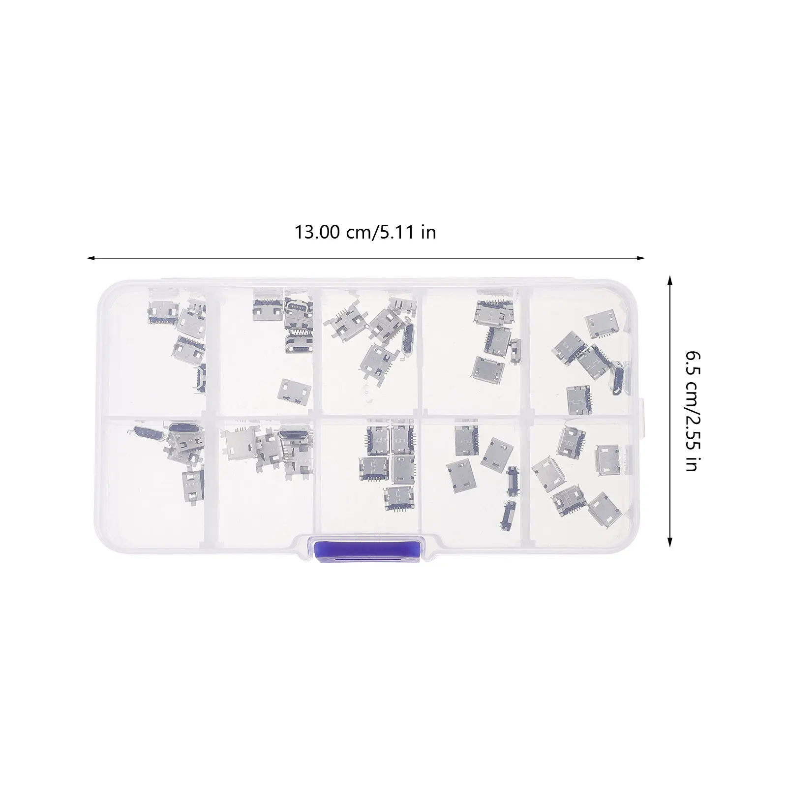 

50pcs Micro Port Solder Plug Socket Female Connector 5-Pin Replacement Adapter Copper Micro Usb Female Connector For Car Repair