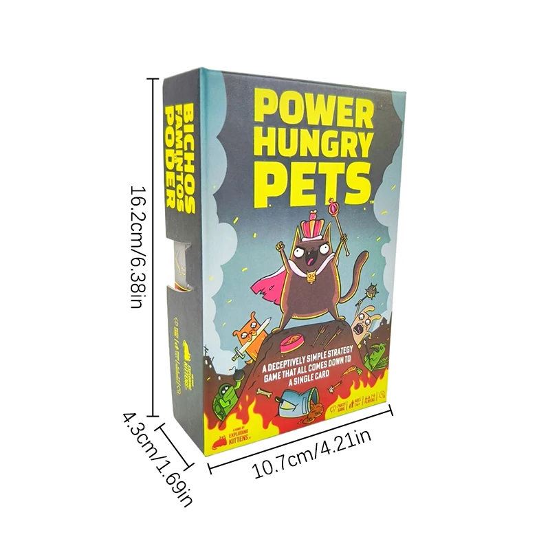 Power Hungry Pets Card Game, Perfect Family Strategy Board Game for Parties