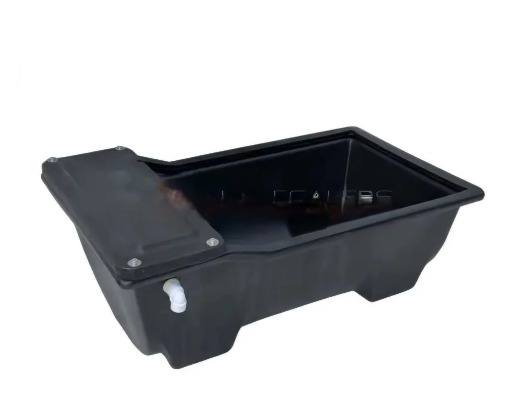 1.1-meter black single-layer open animal drinker/feeder