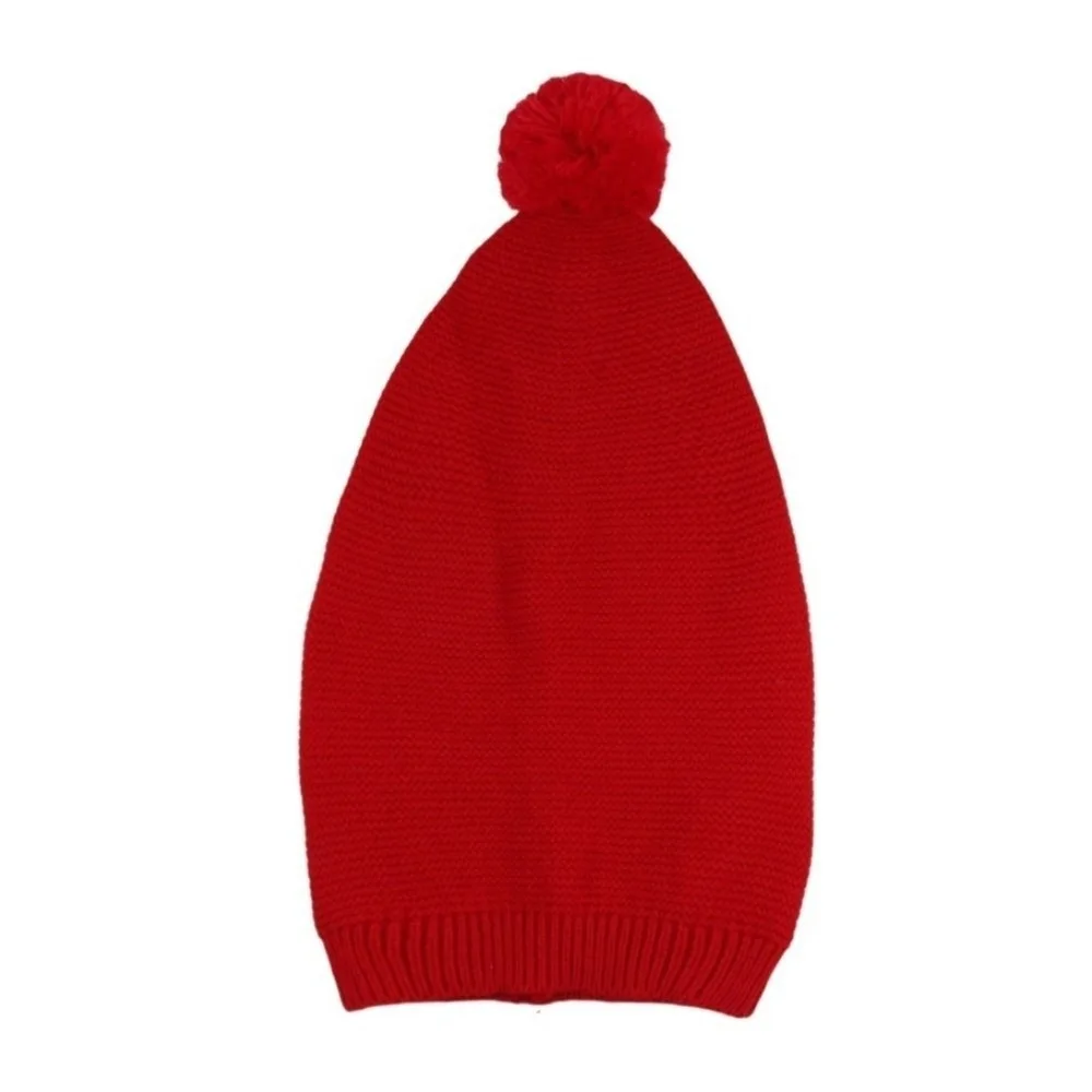 All-match Santa Claus Christmas Knitted Hat Merry Christmas Hat Green Red Santa Beanie Hat Korean Style Warm Striped Hat Outdoor