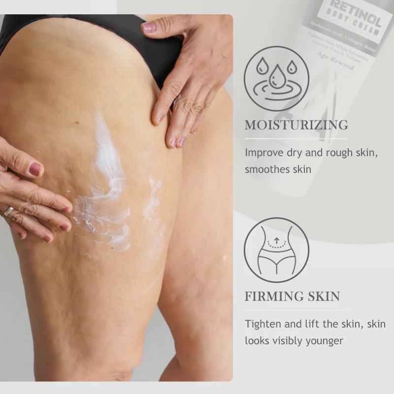 Retinol Body Cream Remove Cellulite Shaping Moisturizing Tightening Firming Lift Improve Sagging Skin Nourish Body Care 100g