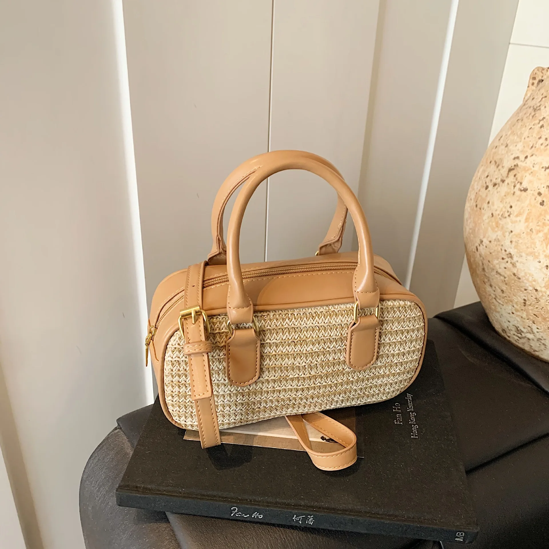 

2025 French Boho Beaded Bag for Women Minimalist Shoulder Crossbody Purse Fashionable Handbag