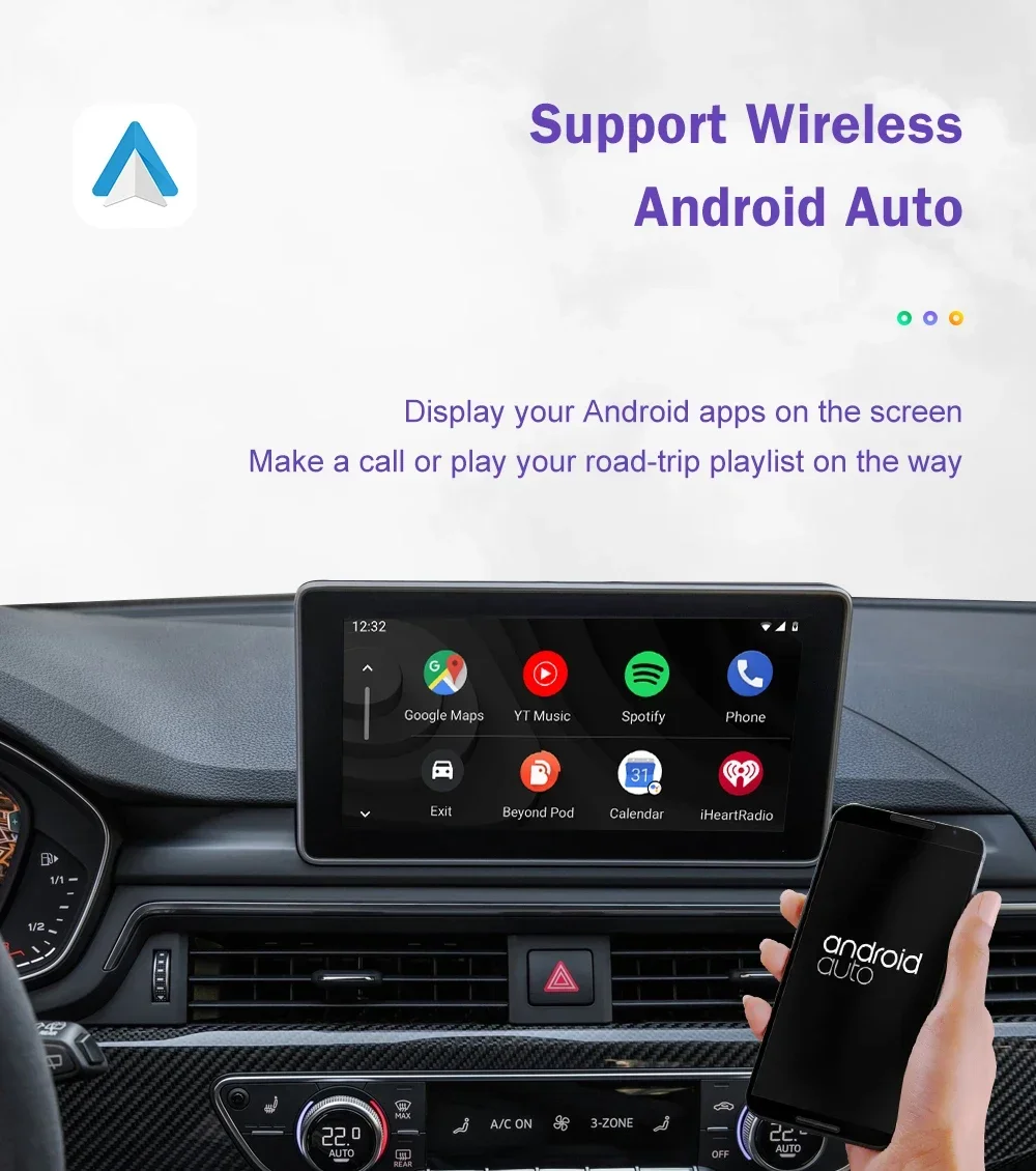Kabelloses CarPlay für Audi A4 B9 A5 2016-2018 Android Auto Mirror Link AirPlay Rückfahrkamera Multimedia-Zubehör – Detail 6