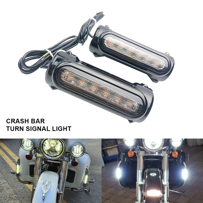 

Highway Crash Bars LED Highway Bar Switchback Driving Light/turn signal light Fit For XL883 XL1200 XL 883 XL 1200 Motorcycle