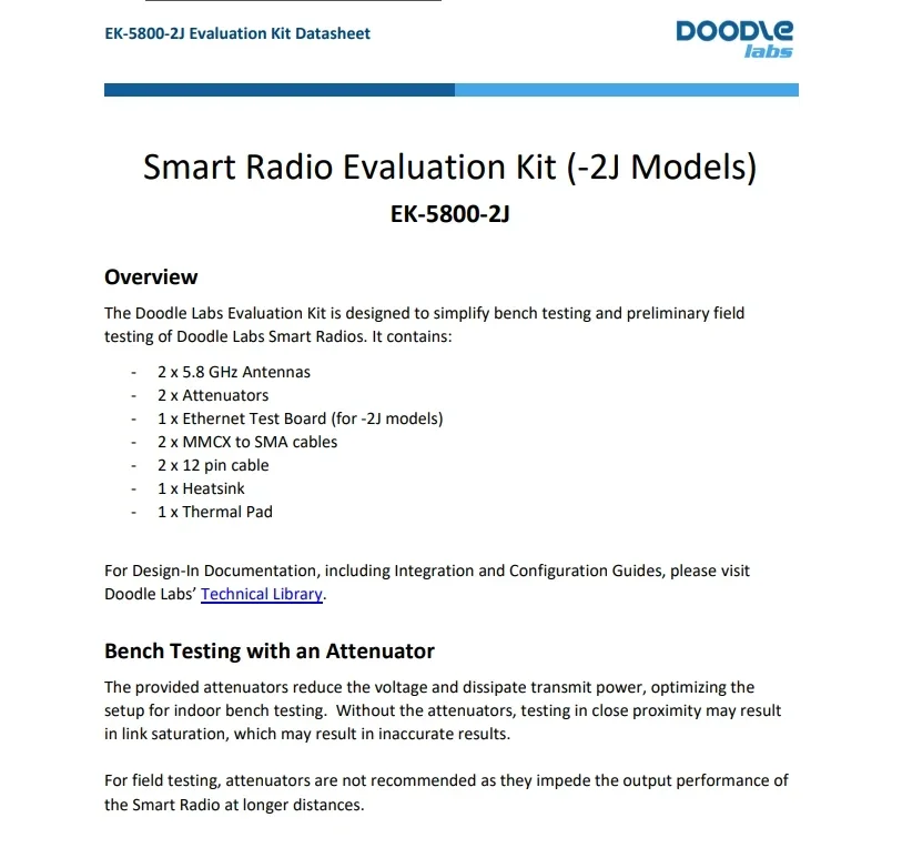 EK-5800-2J 5 GHz Smart Radio Evaluation Kit Aksesoris Alat Pengembangan RF