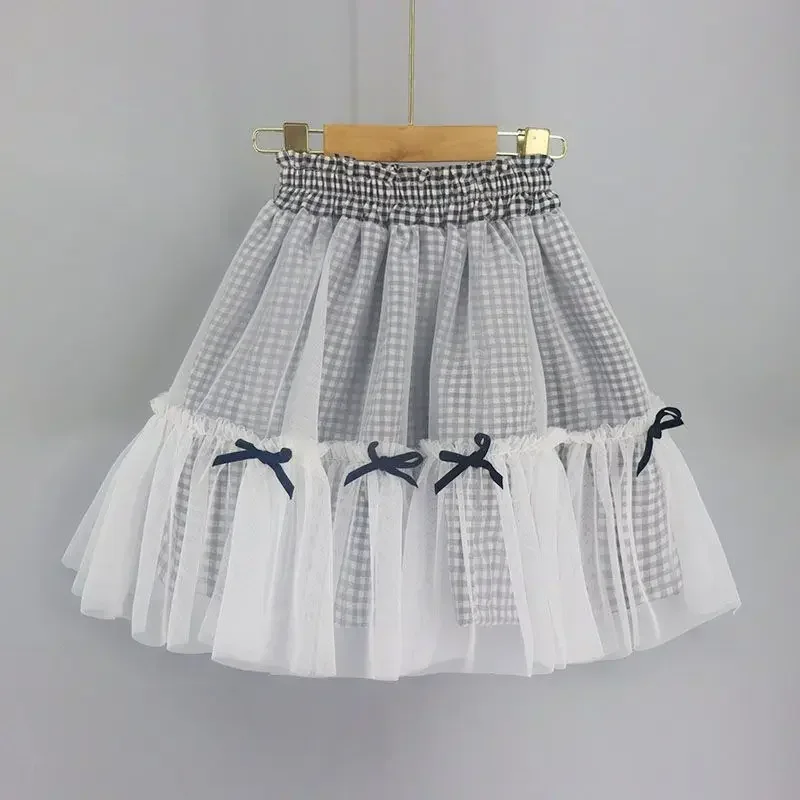 Spring Autumn Summer Clothing Brithday Princess Skirt Clothes 2025 Baby Girls Embroidery Flowers Tutu Shirts Elegant Girl Kids