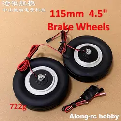 RC Airplane Plane Models Spare Parts Electronic Brake System JP 115mm Brake Wheels Tire for RC EDF Jet Plane DIY Model Part