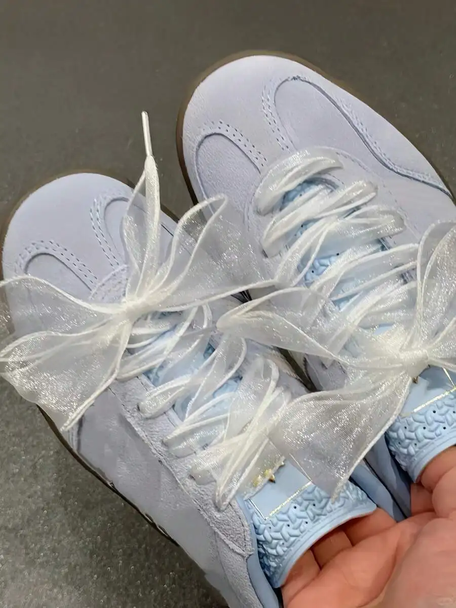 

Прозрачные шифоновые сетчатые шнурки для женской повседневной обуви в балетном стиле, 120 см