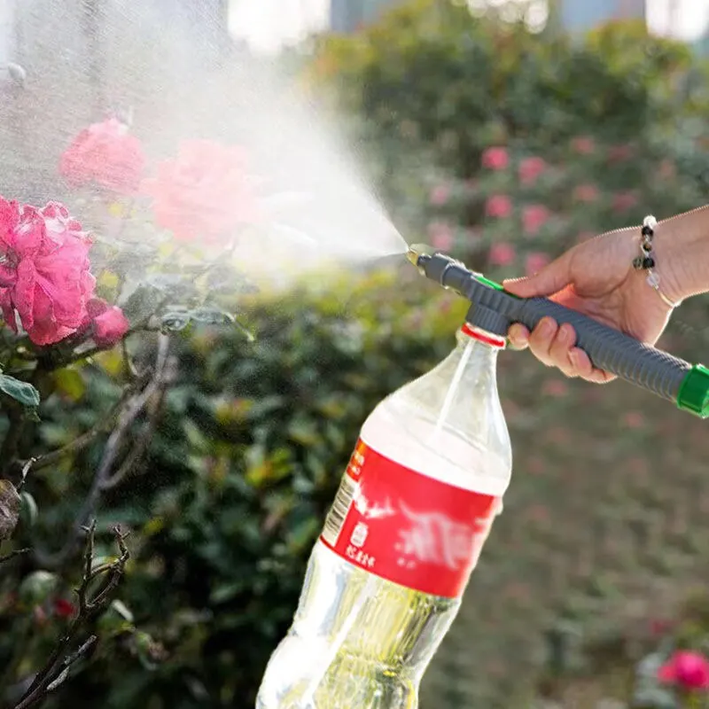 Gardening Watering Sprayer Beverage Bottle Watering Can High Pressure Small Manual Pressure Adjustable Spray Head