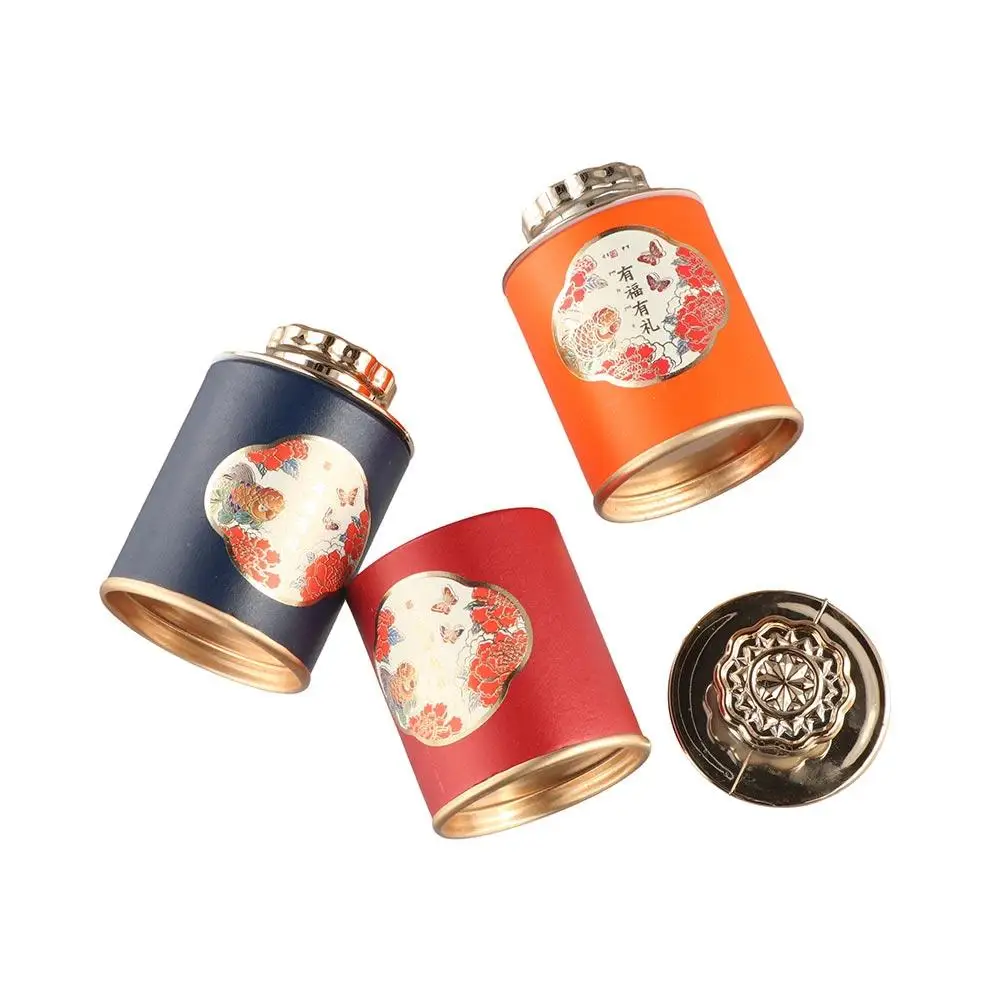 

2024 Dragon Paper Empty Tea Tin Can Portable Small Tea Canister Exquisite Mini Tea Packaging Box Home