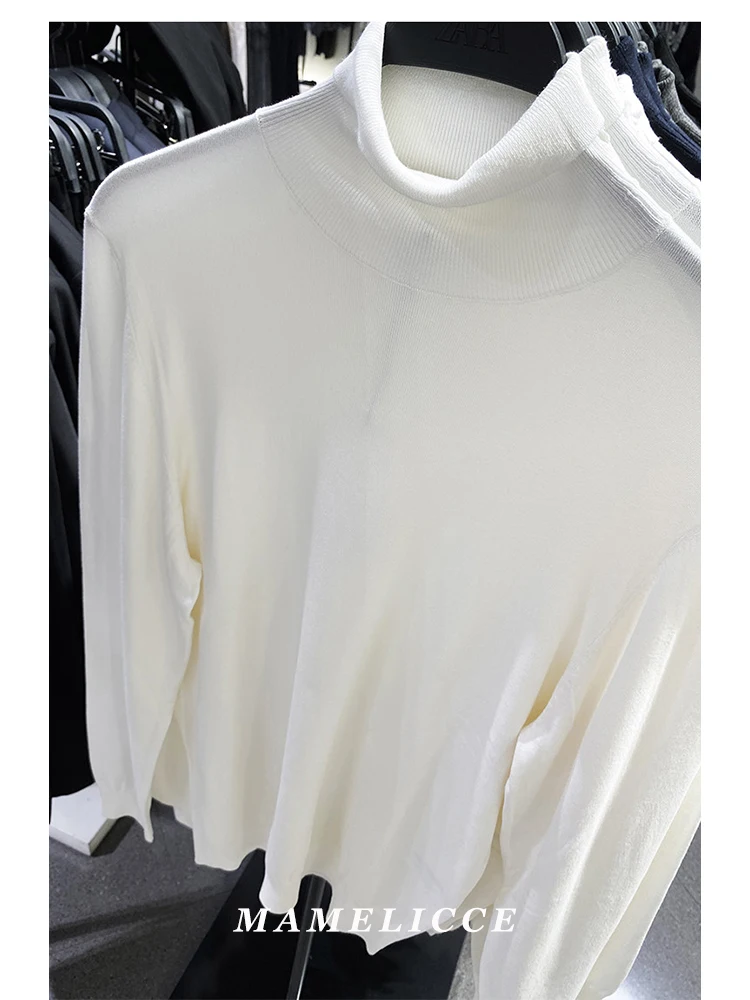 

MAMELICCE Original design Minimalist Casual high collar slim fit knit top Sweater Pullover Men's Topwear Sweater for Men