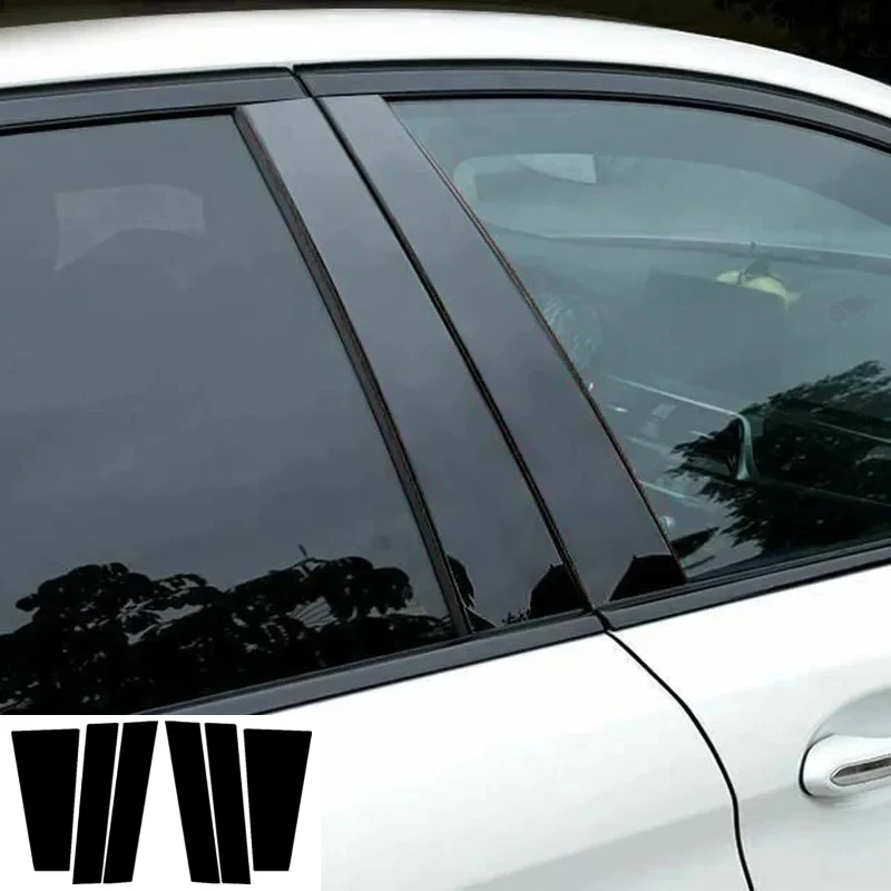 

6PCS Polished Pillar Posts Fit for Toyota Highlander 2015-2021 Car Window Trim Cover BC Column Sticker Chromium Styling