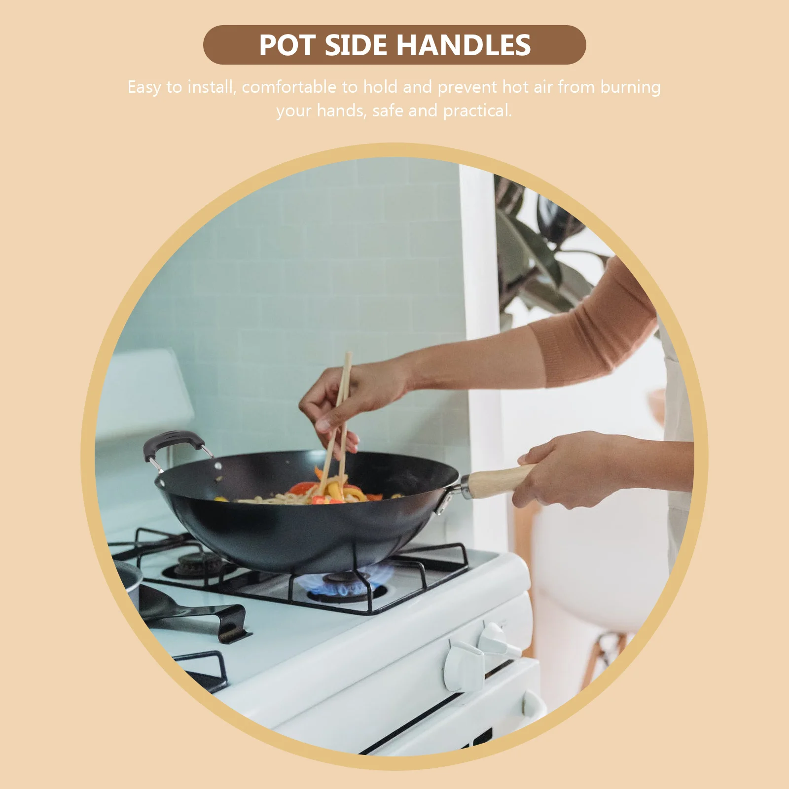 

4pcs Ear Replacements Heat Insulation Handles For Soup Pot Steamer Wok Milk Pot Cookware Accessories Kitchen Gadgets