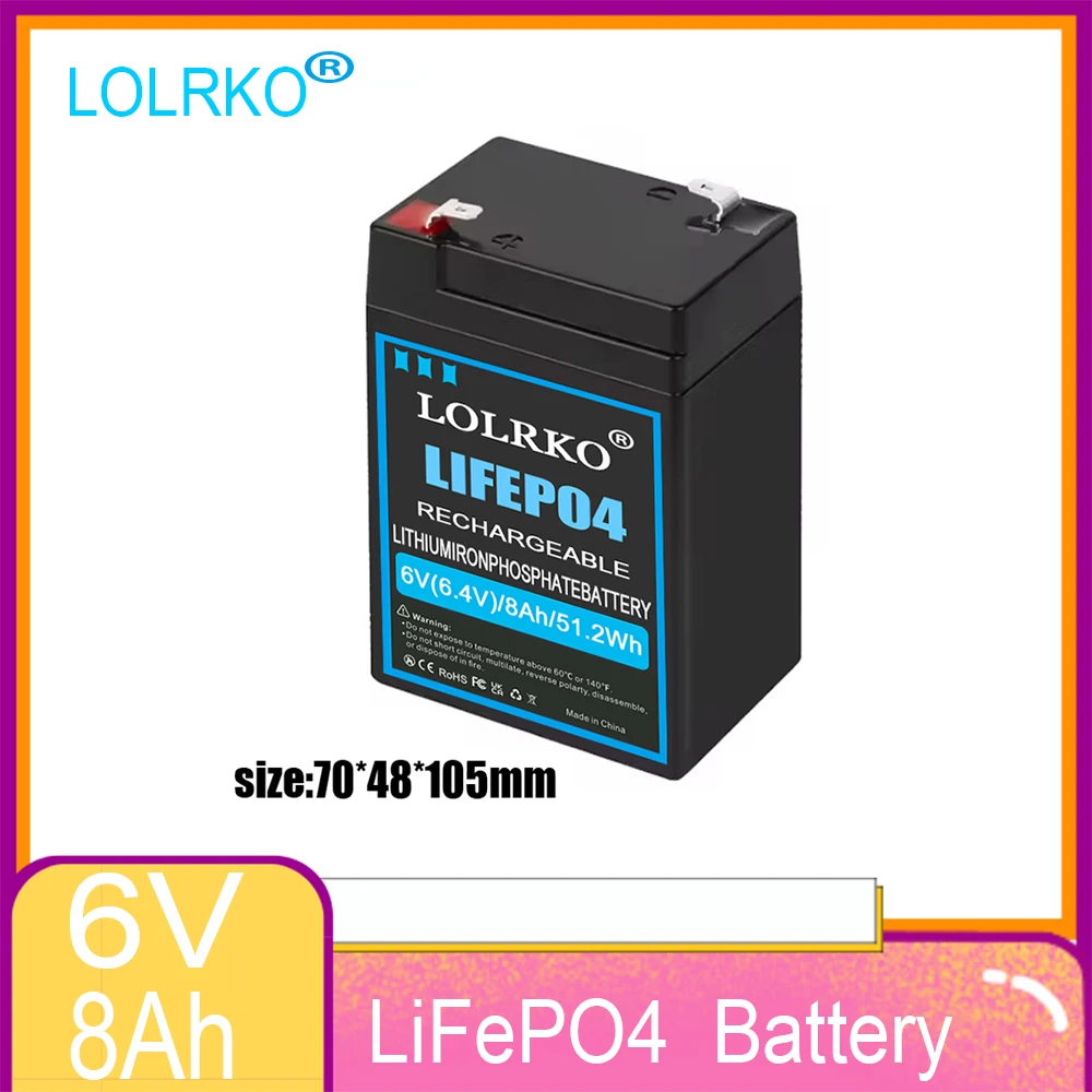 New 6V 15Ah Rechargeable Battery For Children's Electric Vehicles Toy Cars Motorcycles Baby Strollers Battery 8Ah 10Ah 15Ah 20Ah