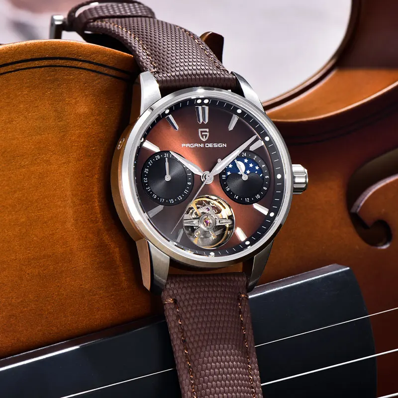 PAGANI DESIGN Tourbillon Men Wristwatch Top Brand 41mm Mechanical Watches Sapphire 100M Waterproof YS027 Gift Watch for Men 2025