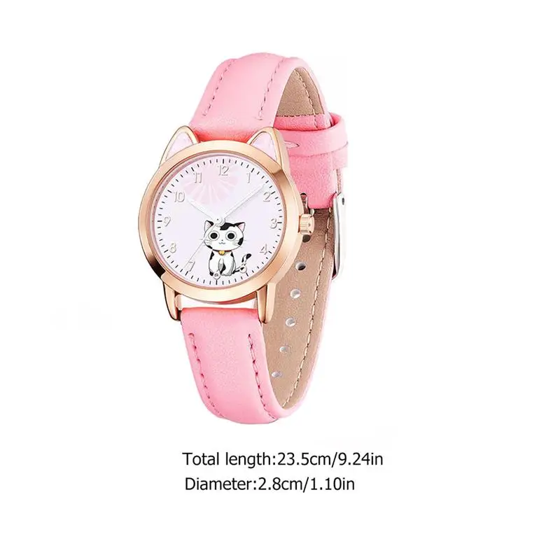 Cartoon Watch Stylish Alloy Pretty Luminous Watch Cartoon Watch Cat Ear Watch for Gift Girl Children