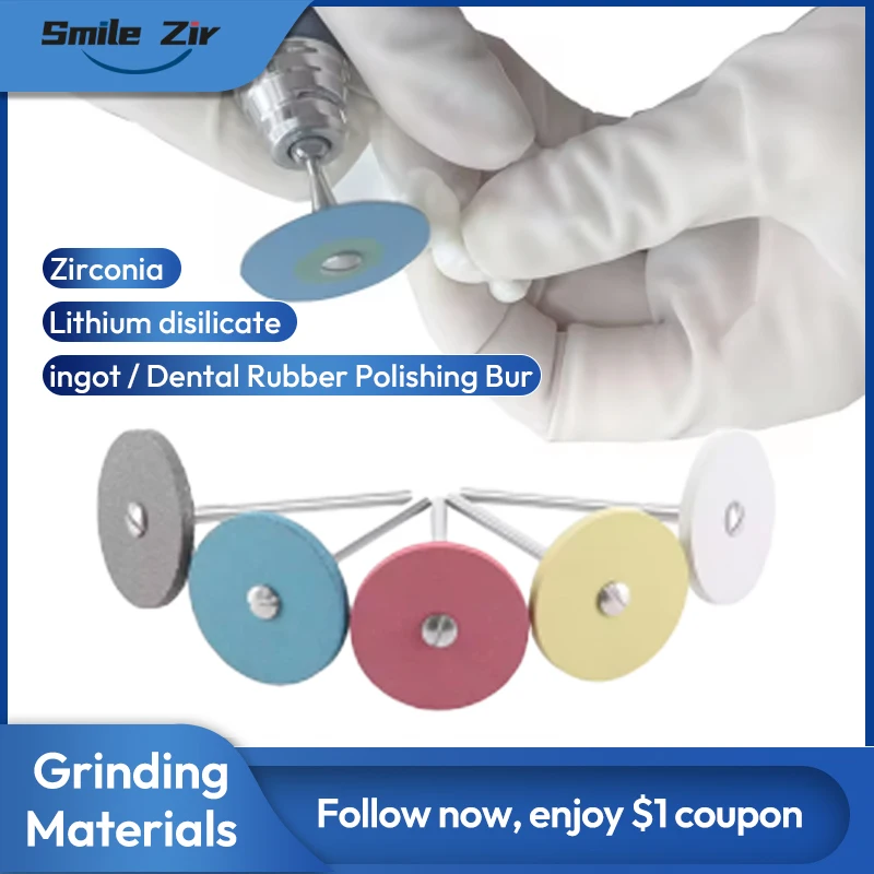 

Dental Zirconia Rubber Diamond Polishing Bur Glass Ceramic Dentistry Polish Wheel Spiral Flex Tool for Zirconia Denture Teeth
