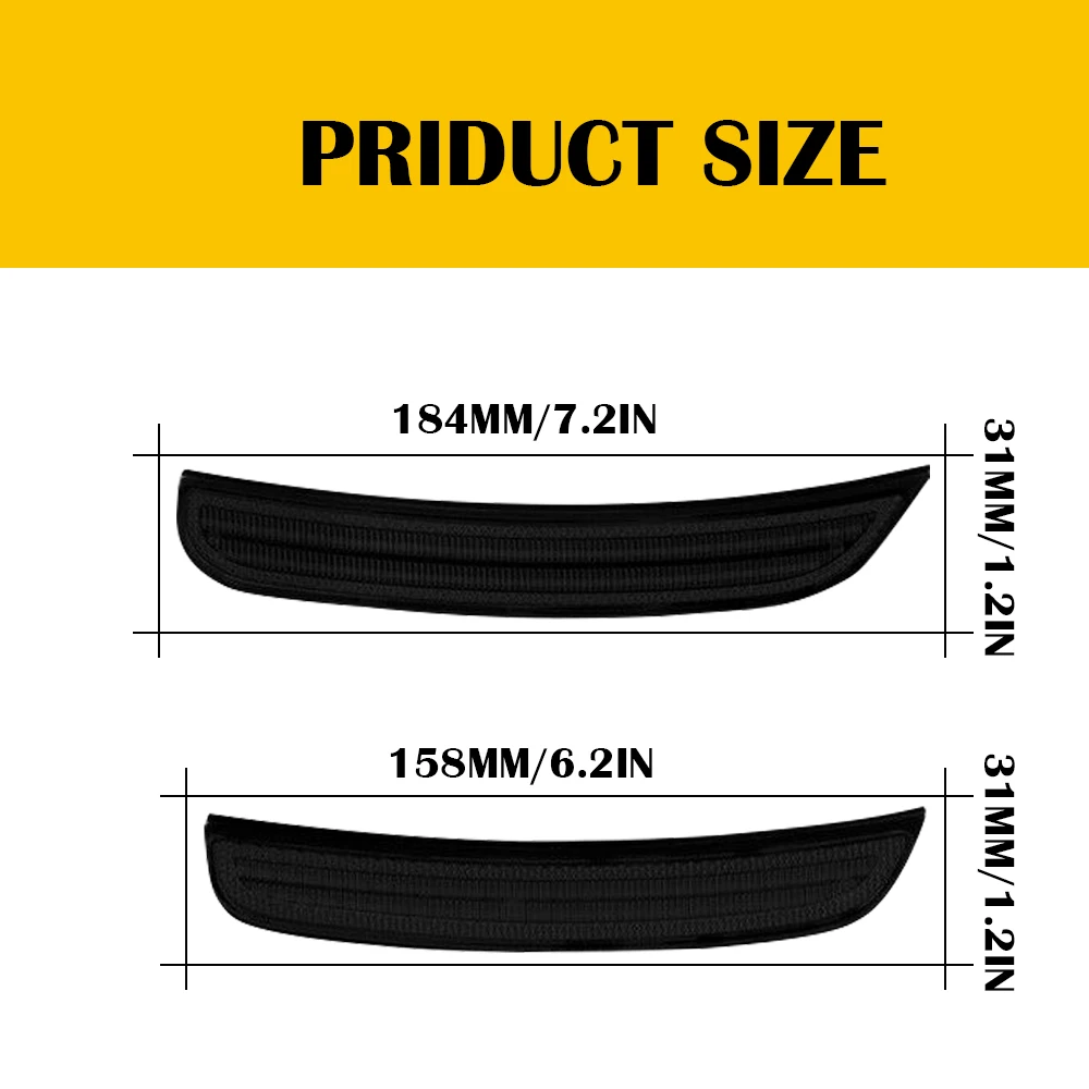 4Pcs Smoke LED Side Marker Lights For 15-22 Dodge Charger R/T Scat Pack SXT GT SRT EA White Front+Rear Fender Lamp 12V Car