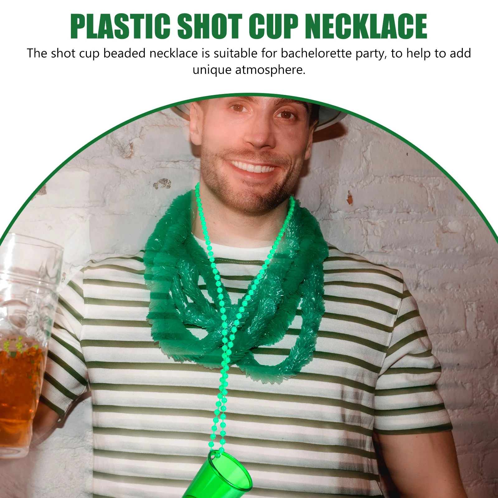 

12Pcs Beaded Necklace Shot Cups Bright Color Plastic Party Wine Cups Creative Practical Shot Glass Necklaces
