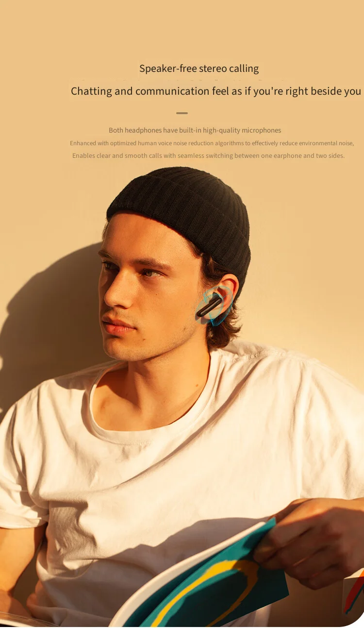 JBL Tune 225TWS wireless earphones with rich low frequencies, providing a smooth daily listening experience