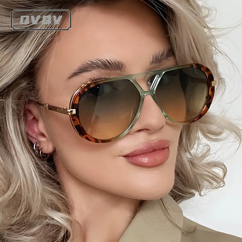 QVQV Fashion Round Woman Sunglasses Luxury Brand Gradient Pilot Sun Glassses Outdoor Travel Driving Eyewear Female UV400 Lentes