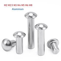 M2 M2.5 M3 M4 M5 M6 M8 Round Head Solid Aluminium Rivets Knock-Out Rivets With Round Cap