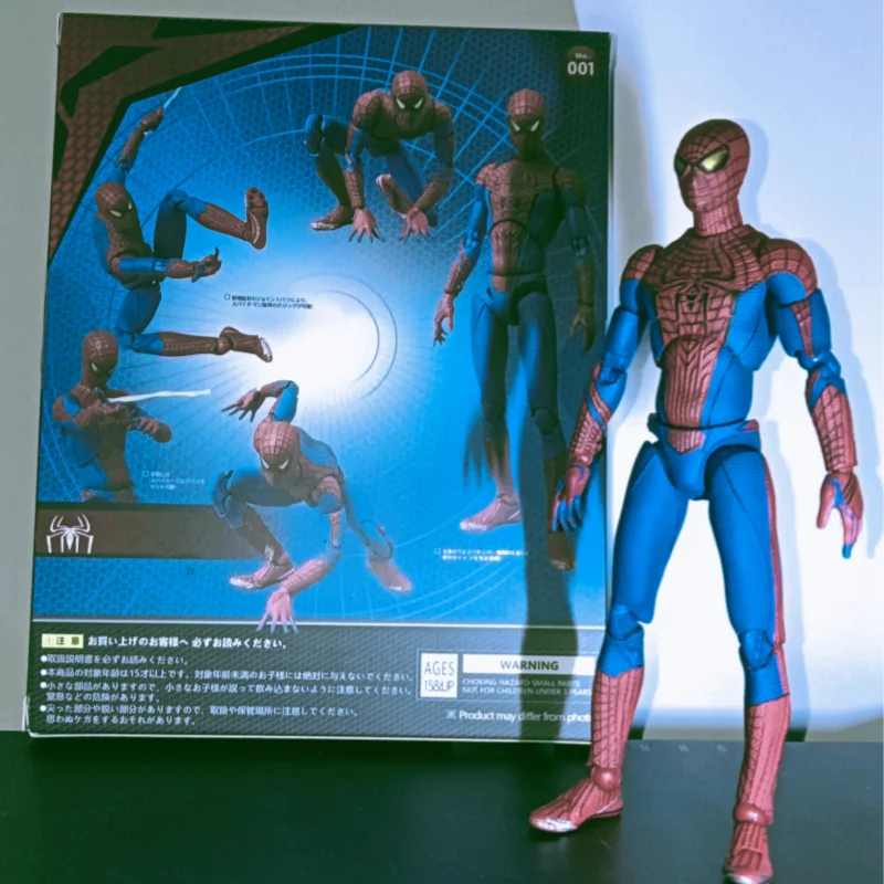 Toys 001 Spiderman Action Figure Mafex 001 The Amazing Spider-Man Model Andrew Garfield Spider Customized Gift