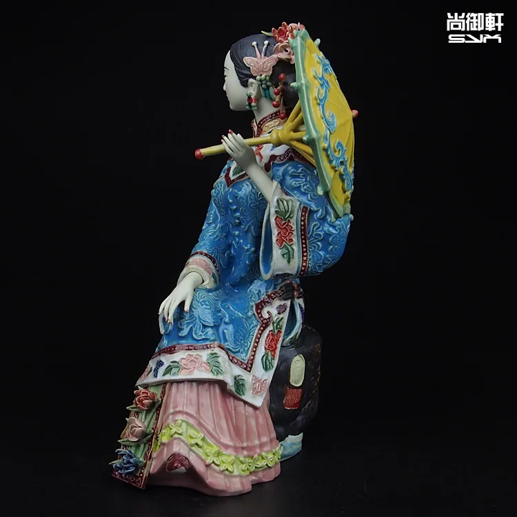 Shiwan doll master of fine ladies of modern Chinese characters decoration washeng intoxicating handmade ceramic crafts