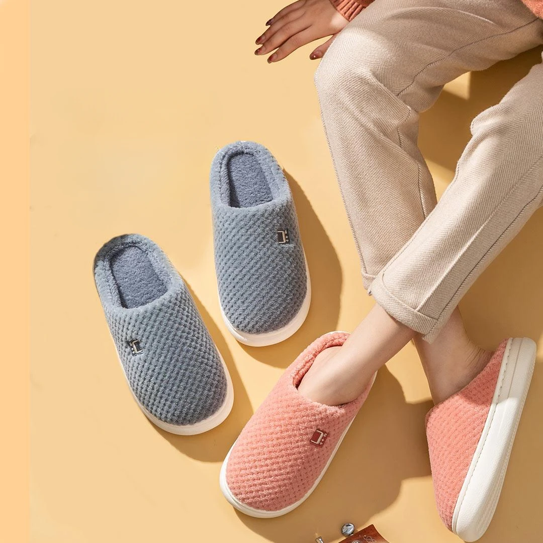 Xiaomi-Chinelos de Algodão Interior, Calçado de Pelúcia Quente, Plataforma Antiderrapante, Casal Sapatos em Casa, Algodão, Novo, Youpin, Inverno