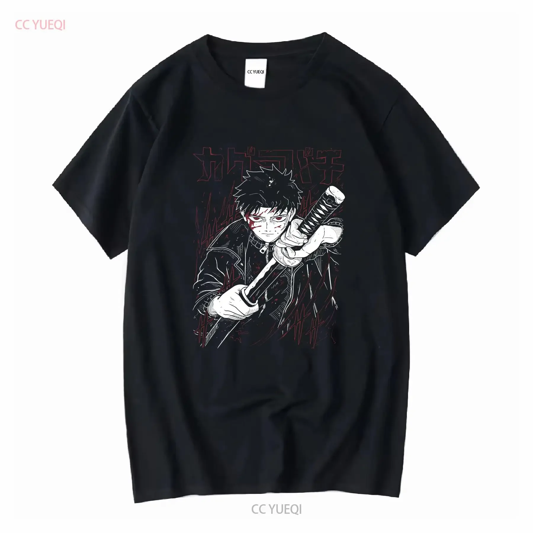 Kagura Bachi T-Shirt Megumi Itadori jjk Sukuna Horror Schwarz Geschenk Alle Größen Vintage gewaschen Leicht lässig Bequem Vielseitig