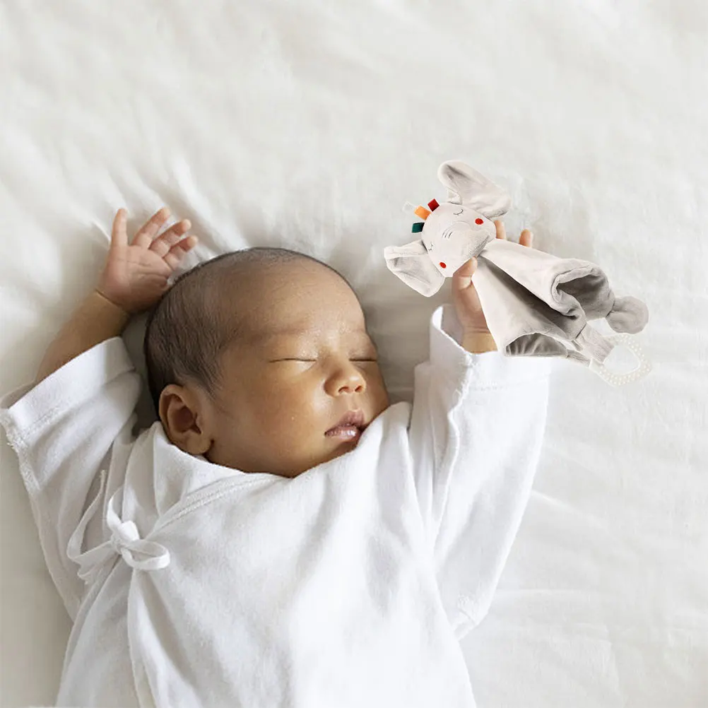 

2Pcs Baby Cloth Stuffed Elephant Soothing Towel Soothing Toys For Baby Teething Tablets Newborn Blanket Comforting Toys