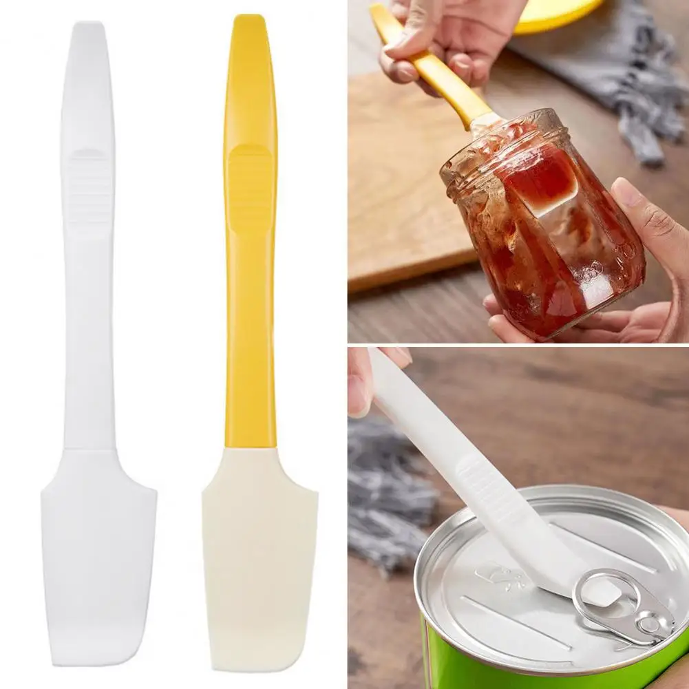 2Pcs Jam Spatulas Lifted Tail Grip Reused Convenient Open Can Area Design Silicone Material Mixing Scrapers Home Supply