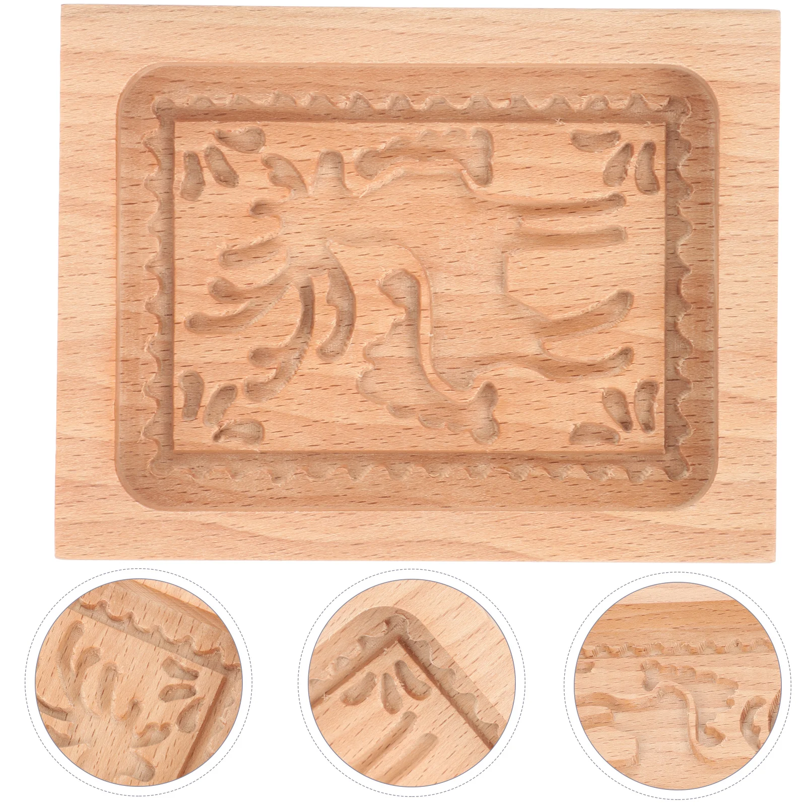 

Wooden Baking Supplies Smooth Multi Functional Pastry Washable Long Lasting Wooden Biscuit 3d Cookie Mold Cookie