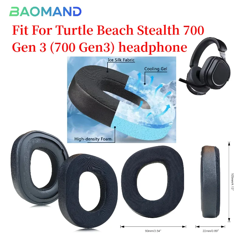 Sport Cooling-Gel Replacement Ear Pads for Turtle Beach Stealth 700 Gen 3 (700 Gen3) Headphones Ear Cushions, Headset