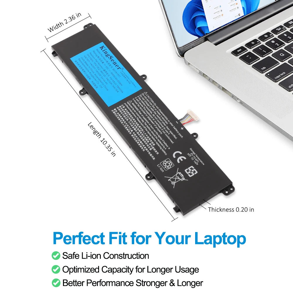 Bateria KingSener B31N1911 do ASUS VivoBook Flip 14 TM420IA TP470EA M413DA M413DA-EK162T M413DA-EK007T X421DA X421E M1502IA — zdjęcie produktu 4