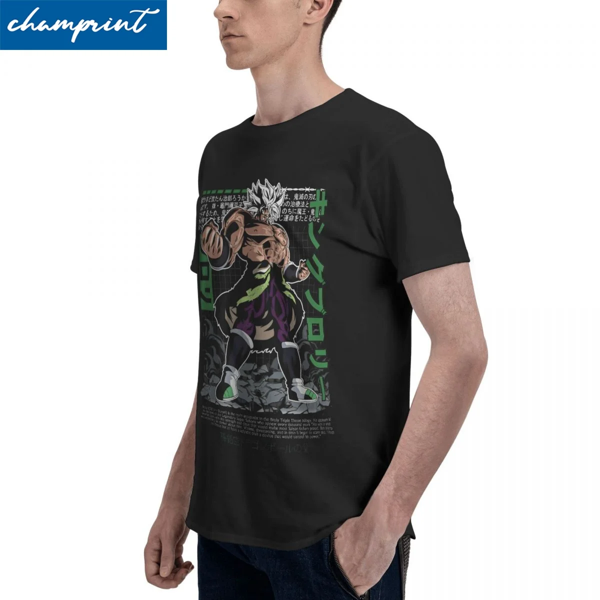 

Винтажная футболка Dragon Ball Ultra Instinct Broly для мужчин и женщин, топы с круглым вырезом и короткими рукавами, хлопковая футболка