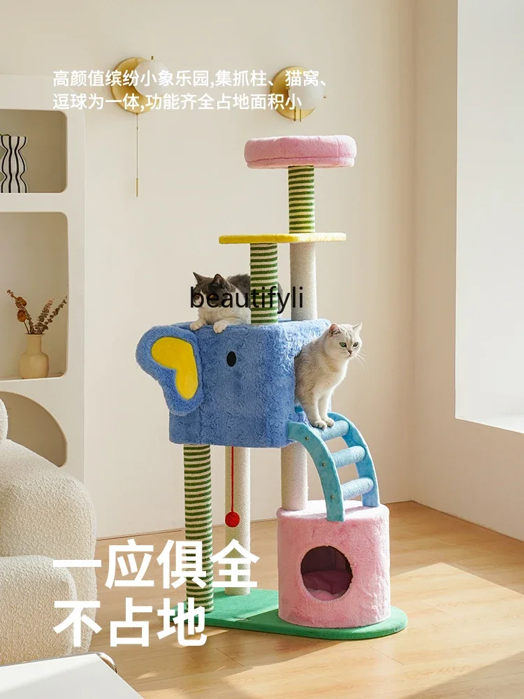 Cat Climbing Frame Cat Nest Integrated Tianzhu Jumping Platform Warm Cat Nest Does Not Cover an Area