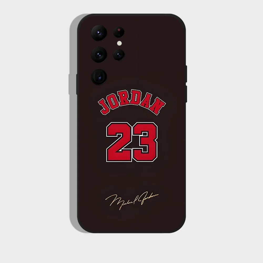 M-MichaelS No-23 Basketball  Phone Case For Samsung S25,S24 Ultra,S20,S30 plus,S22 plus,S23,S30 ultra 5G J-Jordan Silicone Cover