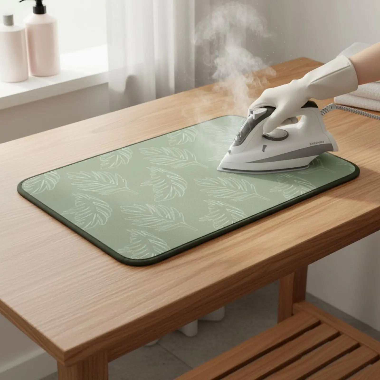 

Heat Resistant Ironing Pad Space Saving Foldable Ironing Blanket Laundry Supply Multi-Ply for Small Apartments, Dorm Rooms