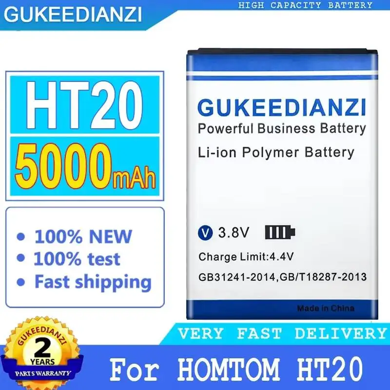 Аккумулятор для мобильного телефона Homtom HT20, высокоэффективный, легкий, 5000 мАч