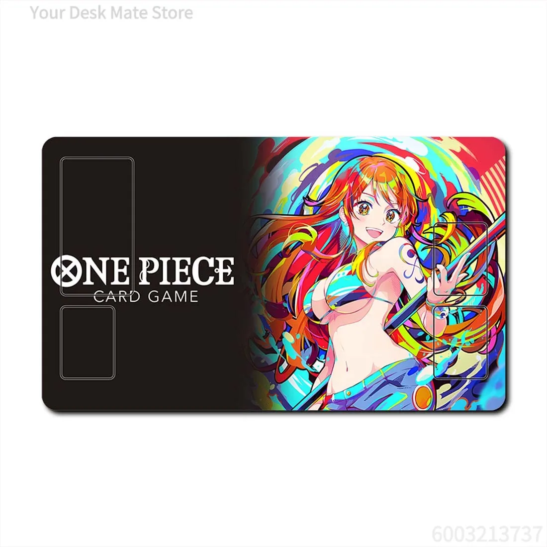Tapete de juego One Piece Nami Pop Art TCG con zonas para juegos de cartas