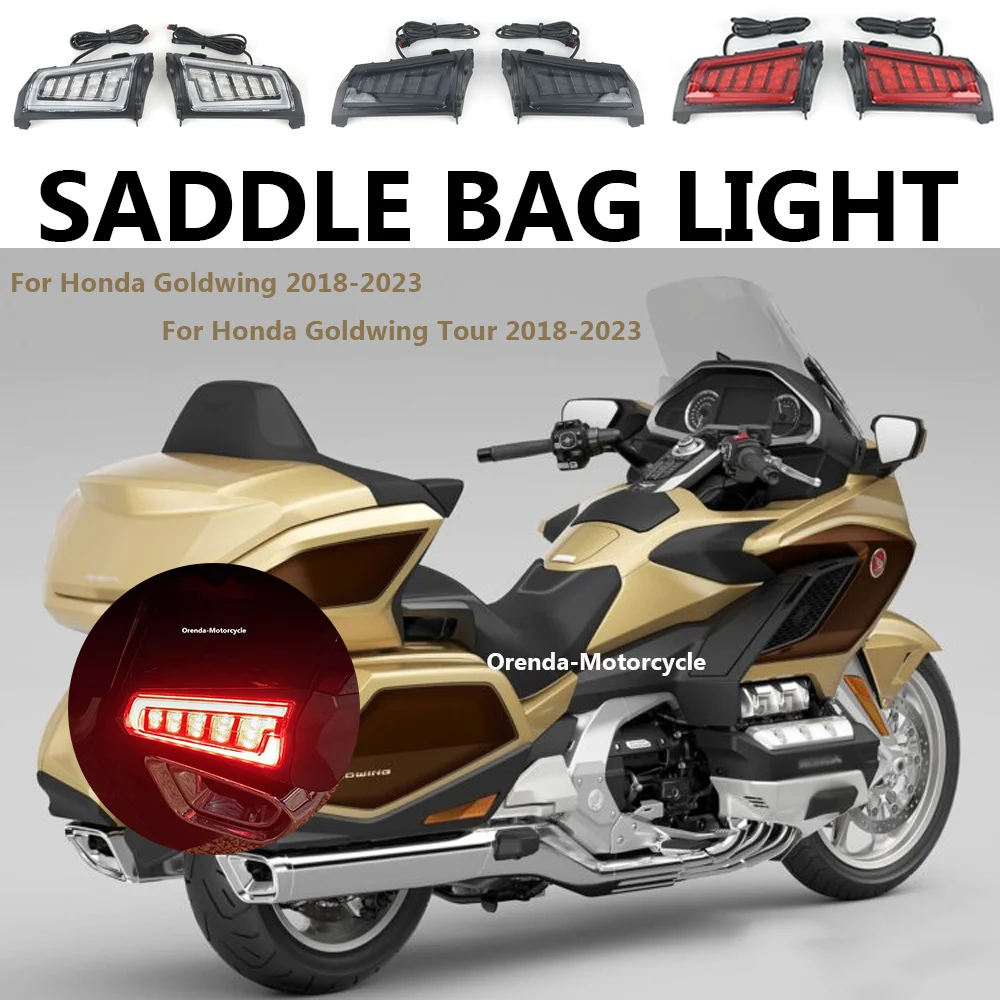 

For Honda Goldwing Gold Wing GL1800 Tour 2018-2023 Rear Saddlebag Saddle Bag Turn Signal LED Lights Lamp Motorcycle 2022 2021