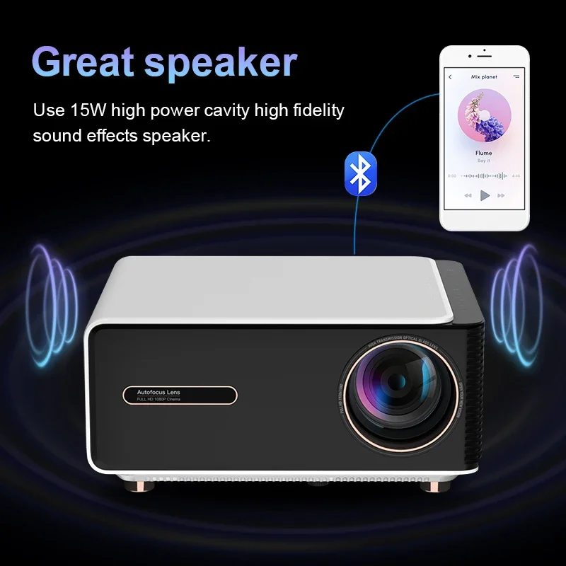 RD-839 4K Smart Film Led Android Projector High Lumens 12V Google Voice Assisatant Enclosed Projector For School Equipment