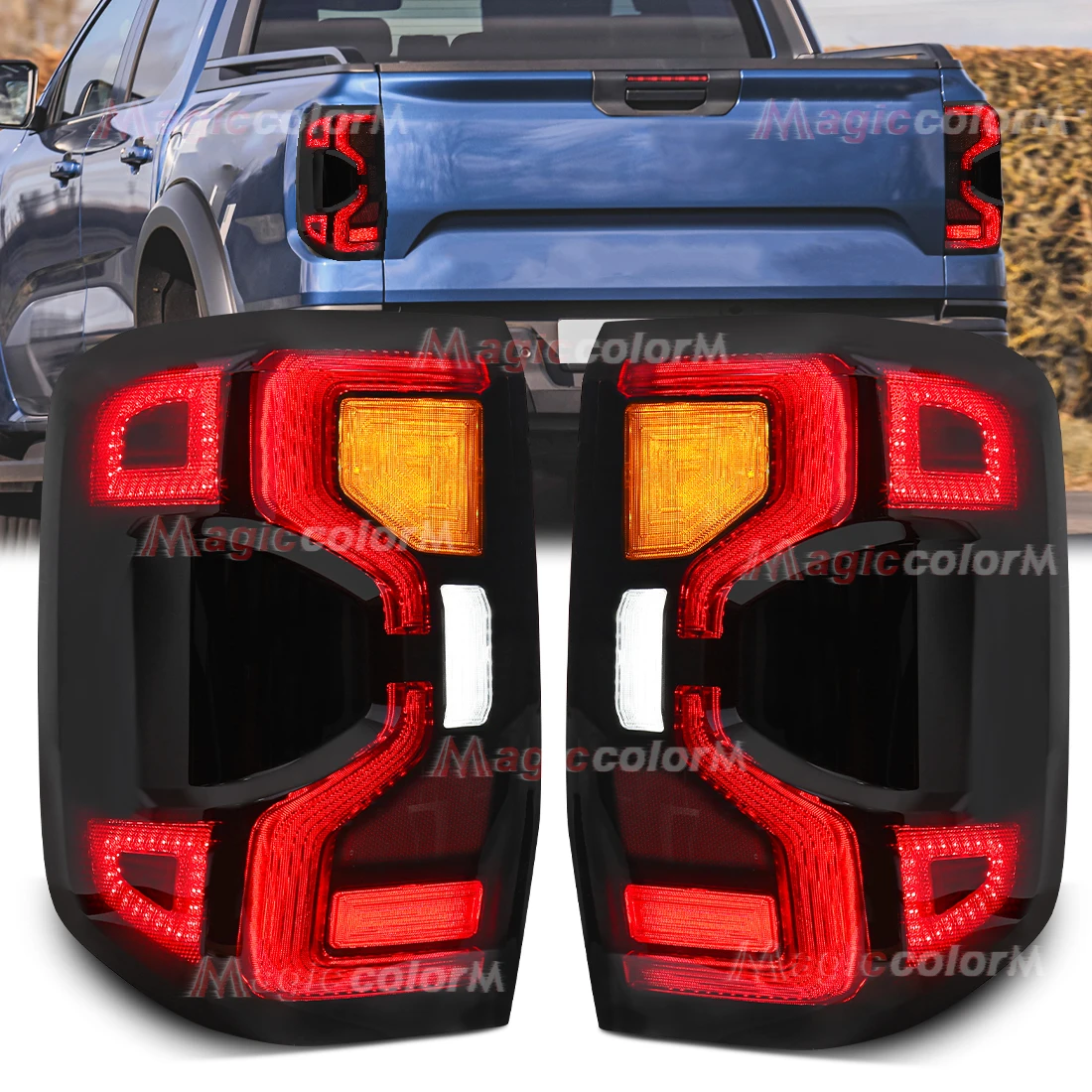 

Светодиодный задний фонарь для Ford Ranger T9 2022 2023, стоп-сигнал, указатель поворота, сигнальный фонарь заднего хода, автомобильные аксессуары 12 В