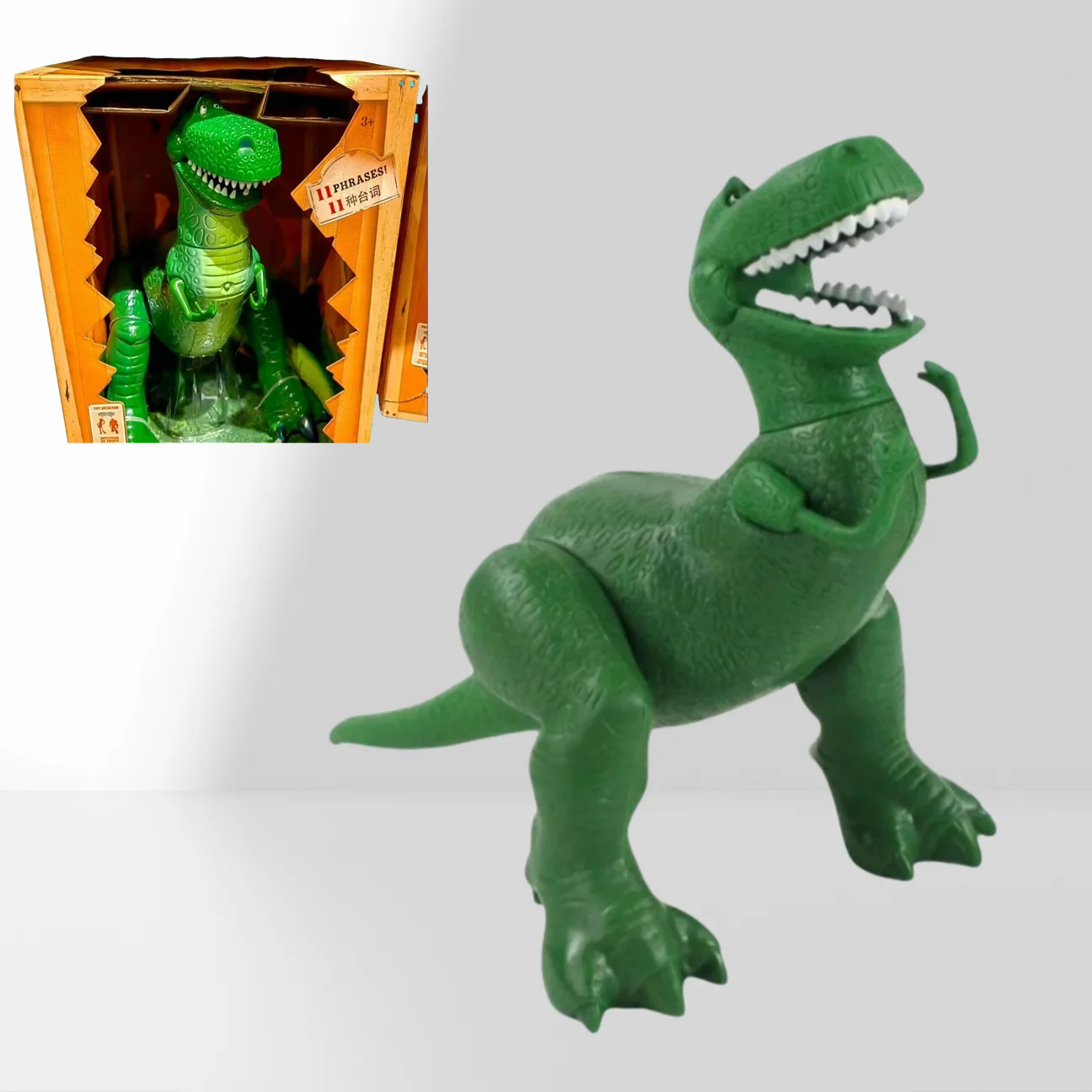 

Toy Story Figure Hug The Dragon Dinosaur Tyrannosaurus Rex REX Moving Children Dolls Dolls Bulk Desktop Ornaments