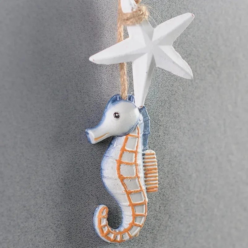 البحر الأبيض المتوسط الجدار الشنق فرس البحر/الأسماك/صدفة الزينة الإبداعية جدار الفن غرفة الأطفال ديكور بحري الشاطئ تحت عنوان ديكور